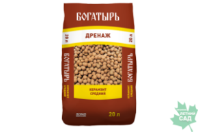 Керамзит средний Богатырь дренаж 20 л
