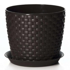 Кашпо Ротанг коричневый 2 л