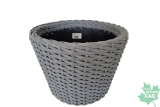 Кашпо Ротанг серый 12 л